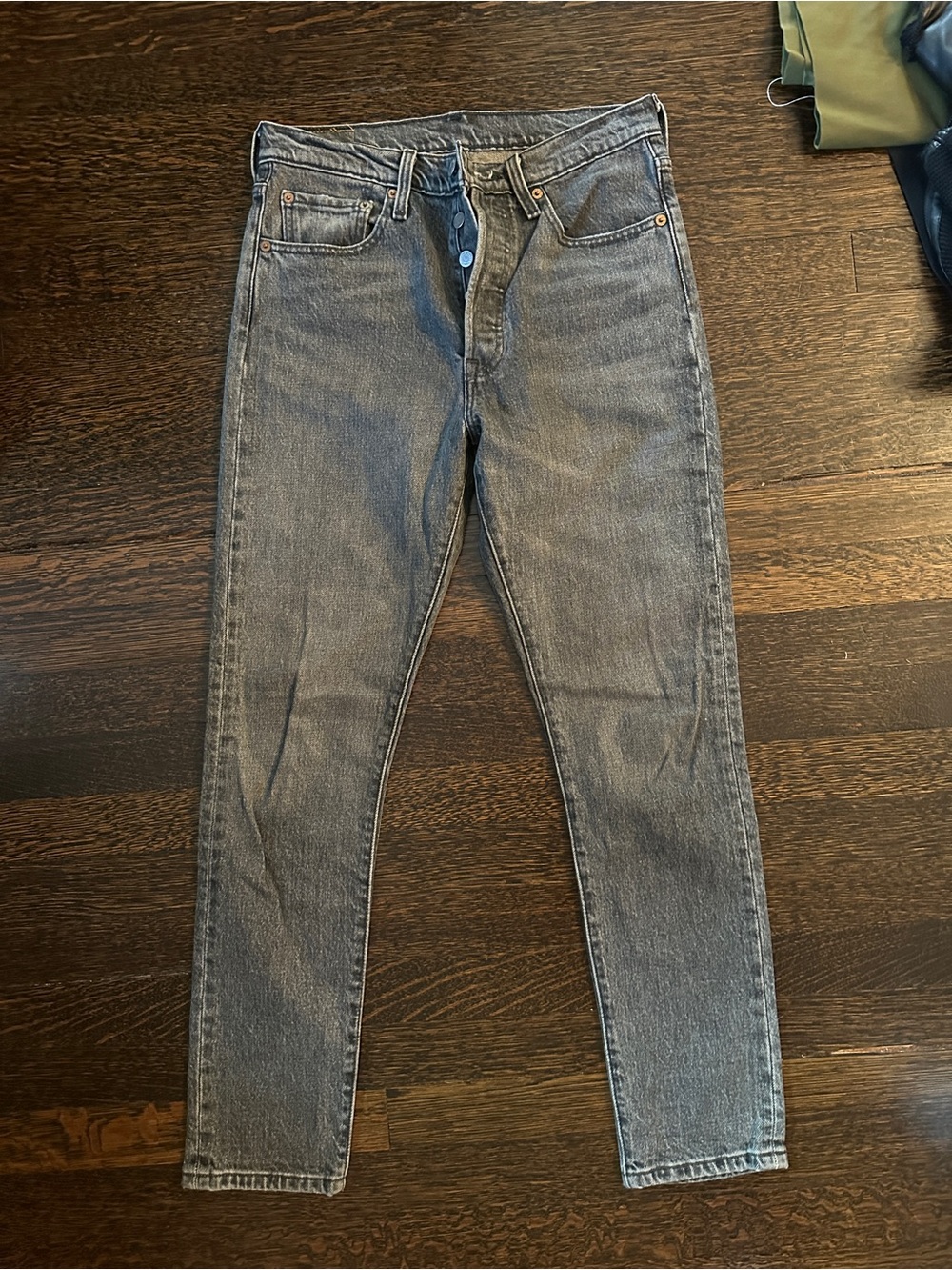 Levi's 501 Straight Leg Gray/Black Jeans
